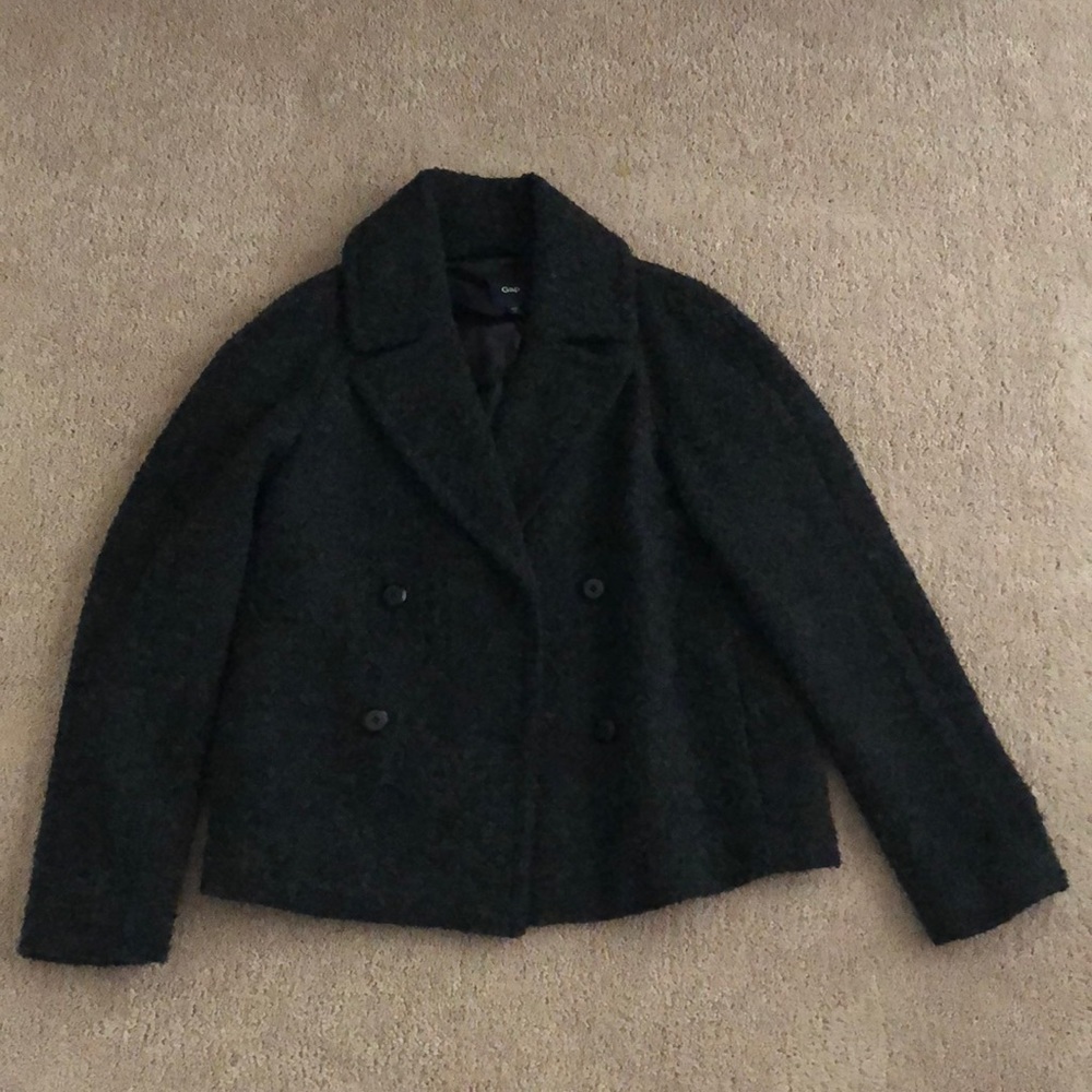 GAP Women’s Wool Pea Coat Charcoal - Small